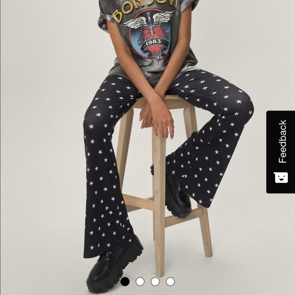 NWT - NastyGal Star Flared pants